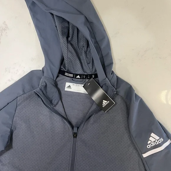 Adidas Charcoal Zip-Up Hoodie - Picture 2 of 16